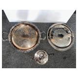 Silverplate trays & more