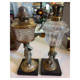Antique oil lamps