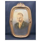 Patriotic military eagle wooden frame and photo