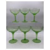 6 green uranium black optic glasses