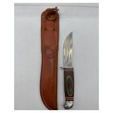 Knife and leather Kabar sheath