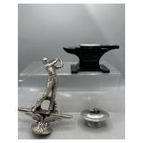Vintage Weidlich golf trophy top & more