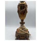 Vintage metal and marble table lamp