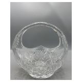 Bohemian lead crystal basket