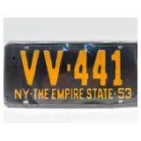 1953 New York Empire State license plate