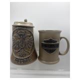 Austria Stein and Harley-Davidson mug
