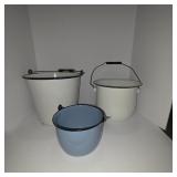 Vintage Enamelware Buckets
