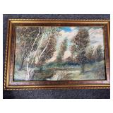 Signed painting on board