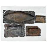 Damaged 1904 worlds fair metal trays