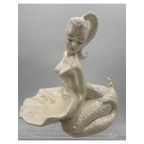 Vintage iridescent mermaid soap dish