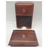 1946 1947 veiled prophet VP leather box paper tray