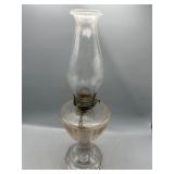 Antique glass kerosene lamp
