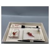 Vintage botanical desk set