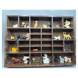 Shadow box with contents