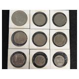 Eisenhower dollar Kennedy half dollars coins
