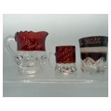1904 St. Louis world fair ruby creamer & more