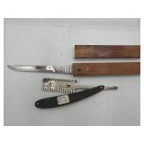 Vintage Durham razor & floating fish knife