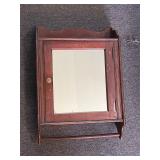 Antique wooden wall medicine cabinet