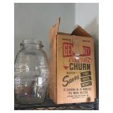Vintage gem dandy butter churn base w/ box