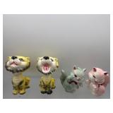 Vintage ceramic tiger s & p & more