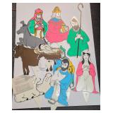 Vintage Outdoor Yard Nativity Set