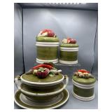 Vintage Arnart garden harvest tureen & more