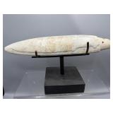 13' Carved stone spearhead