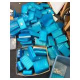 Large lot of blue plastic organizers