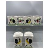 Vintage rooster salt & pepper & more
