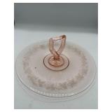 Vintage pink depression serving tray