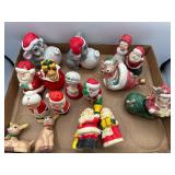 Vintage Christmas salt & pepper shakers