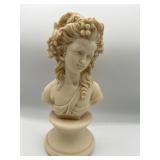Young Victorian woman bust with grapes