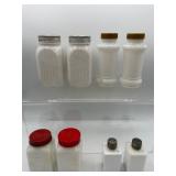 Vintage Vitrock white glass ribbed s & p & more