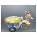 Vintage Italian donkey & cart planter