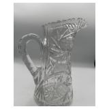 Antique cut crystal pinwheel pitcher