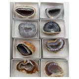Polished agate geodes