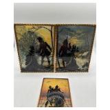Vintage silhouettes reverse paintings