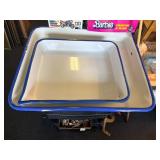 Vintage enamel photo developing trays