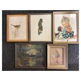 Vintage framed wall art