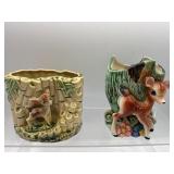 Vintage deer planters