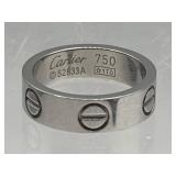 Cartier 18k white gold love ring