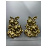 Vintage Colonial Virginia dog wood bookends