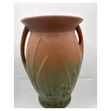Vintage McCoy brown leaves vase