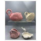 Vintage swan planters