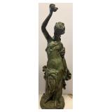 22' Bronze lady statue