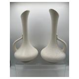 Vintage Royal Haeger textured white vases