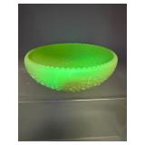 Fenton uranium green art glass bowl