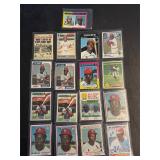 Vintage blue Brock baseball cards