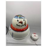 Vintage snowman container & yo yo