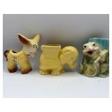 Vintage animal planters